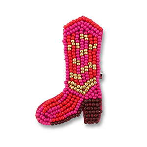 Broches cowboylaars Pink-red-gold