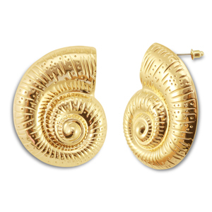 Trendy oorbellen schelp Gold