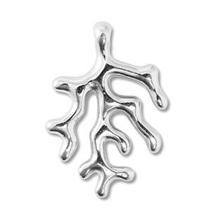 Bedels DQ metaal koraal Antiek zilver (nikkelvrij)