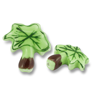 Kralen keramiek palmboom Green-brown