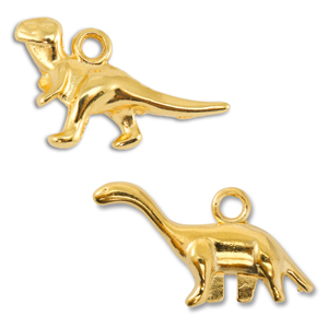 Bedels DQ metaal dinosaurus Goud (nikkelvrij)