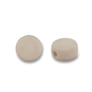 Acryl kralen disc Taupe grey