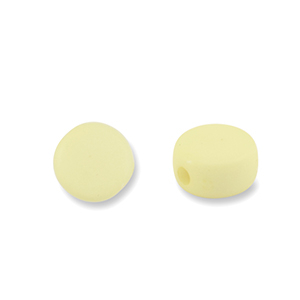 Acryl kralen disc Vanilla yellow
