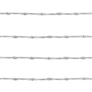 Roestvrij stalen (RVS) Stainless steel onderdelen jasseron staaf met bal Silver