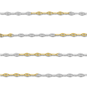 Roestvrij stalen (RVS) Stainless steel onderdelen jasseron ankerketting Gold-silver