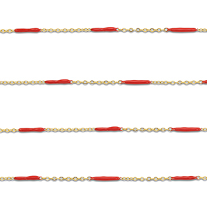 Roestvrij stalen (RVS) Stainless steel onderdelen jasseron met staaf Gold-red
