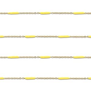 Roestvrij stalen (RVS) Stainless steel onderdelen jasseron met staaf Gold-yellow