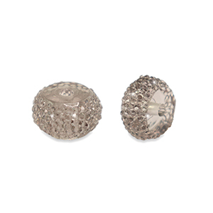 Resin kralen rondellen 12mm Grey