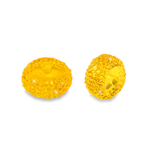 Resin kralen rondellen 10mm Orange