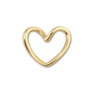 Roestvrij stalen (RVS) stainless steel onderdelen tussenstuk hart Gold