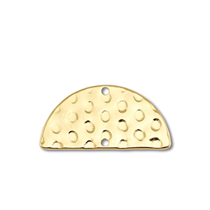 Roestvrij stalen (RVS) Stainless steel bedels / tussenstuk half rond Gold