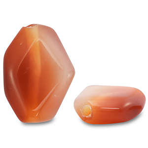 Natuursteen kralen agaat irregular Orange-beige