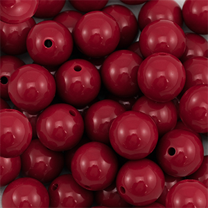 16 mm DQ acryl kralen Wine red