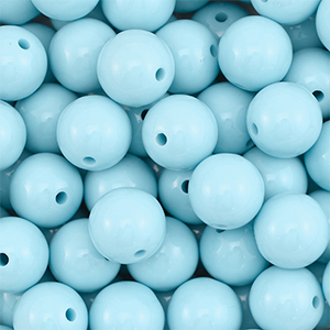 18 mm DQ acryl kralen Pastel blue