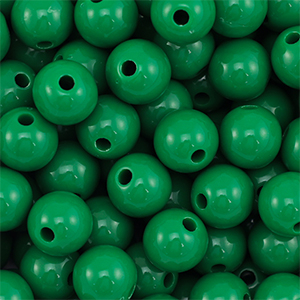 10 mm DQ acryl kralen Dark green