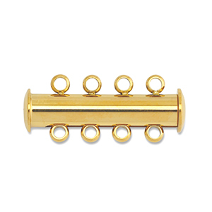 Roestvrij stalen (RVS) stainless steel onderdelen multi-ketting magneetsluiting Gold