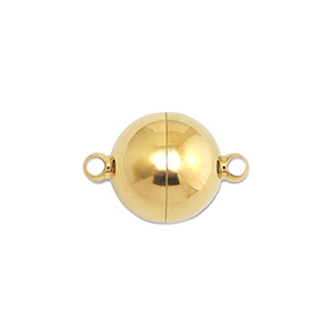 Roestvrij stalen (RVS) stainless steel onderdelen magneetsluiting bal 6mm Gold