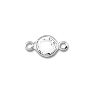 Roestvrij stalen (RVS) stainless steel onderdelen tussenstuk rond Silver-transparent