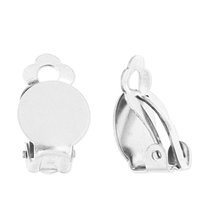 Roestvrij stalen (RVS) Stainless steel onderdelen clipoorbellen Silver