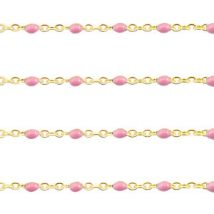 Roestvrij stalen (RVS) Stainless steel onderdelen jasseron 1mm Vintage pink-gold