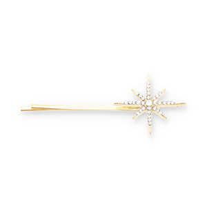 Haaraccessoires schuifspeld ster met strass Gold-transparent