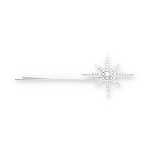Haaraccessoires schuifspeld ster met strass Silver-transparent