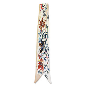 Bandana sjaal met dieren/takken Beige-sand beige