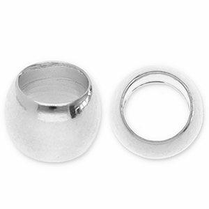Kralen DQ metaal tube Antiek zilver (nikkelvrij)