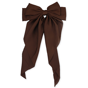 Haaraccessoires haarspeld met strik Dark brown