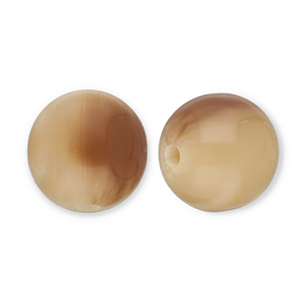 Resin kralen 14mm Camel-light brown