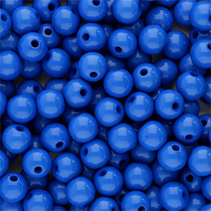 6 mm acryl kralen shiny Blue