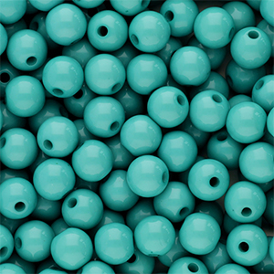 6 mm acryl kralen shiny Petrol green