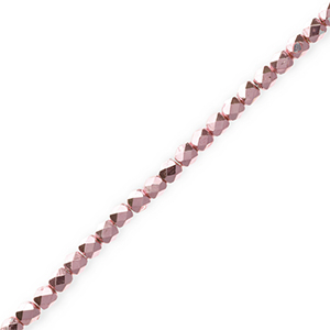 Top Facet kralen Metallic light pink