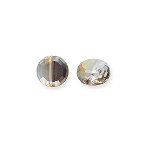 Top Facet kralen Silver-AB coating