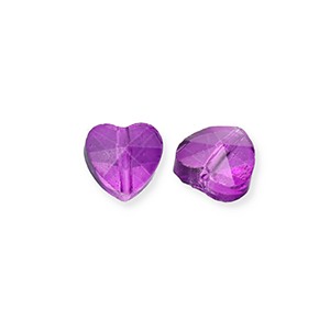 Fashion Facet kralen hart Purple