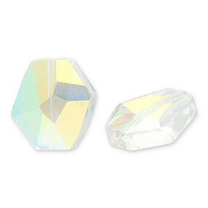 Fashion Facet kralen hexagon Transparent-AB coating