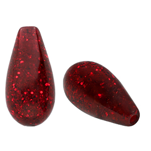 Polaris Elements kralen druppel vorm Paipo Bordeaux red