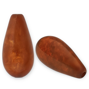 Polaris Elements kralen druppel vorm Polmo Copper brown