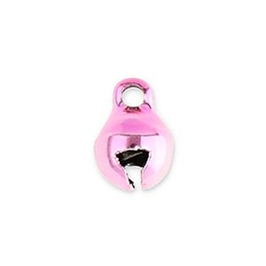 Bedels metaal belletjes 6mm Light pink