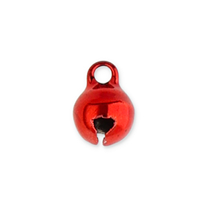 Bedels metaal belletjes 6mm Red