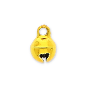 Bedels metaal belletjes 6mm Gold
