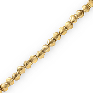 Hematite kralen schelp Gold