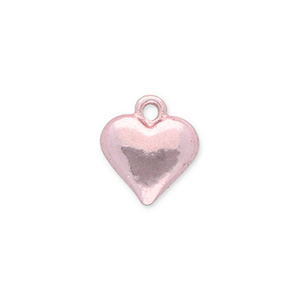 Bedels metaal hart Light Pink