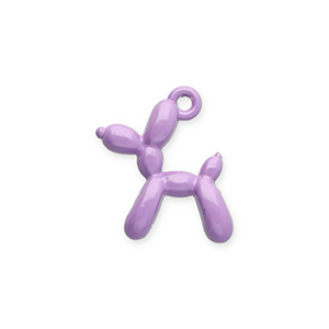 Bedels metaal ballon hond Lilac