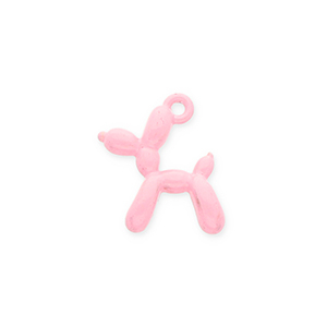Bedels metaal ballon hond poedel Light pink