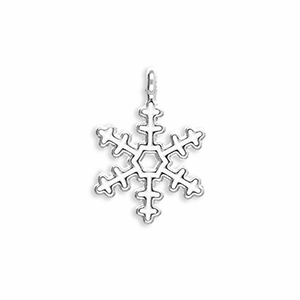 Bedels metaal sneeuwvlok Silver-white