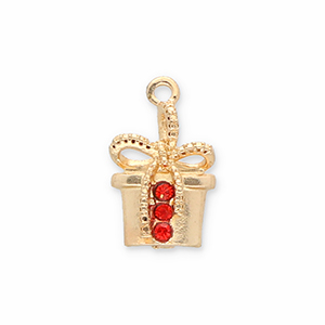 Bedels metaal cadeautje Gold-red