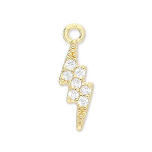 Brass TQ metaal bedels bliksem Gold-transparent