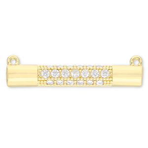 Brass TQ metaal tussenstuk bar Gold-transparent