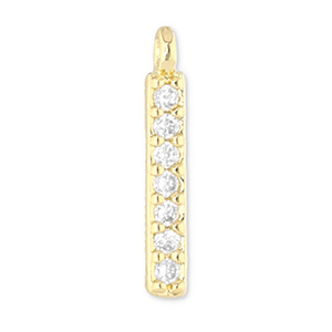 Brass TQ metaal bedels bar Gold-transparent
